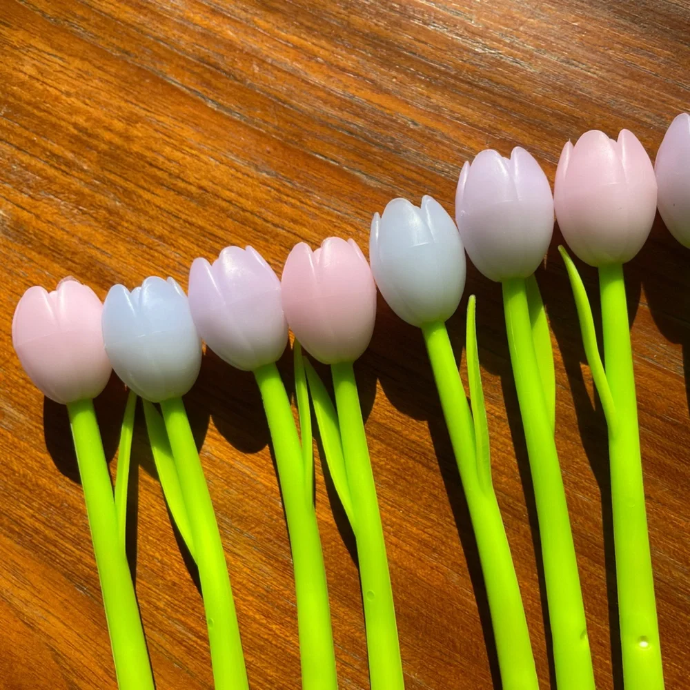 Multicolor Set-of-Three Color Changing Tulip Pens NEW Bundle Gift Present Flower